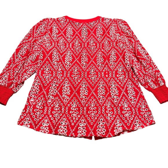 CAbi | Lyric Eyelet Embroidered Button Blouse | Sz M - Picture 4 of 9